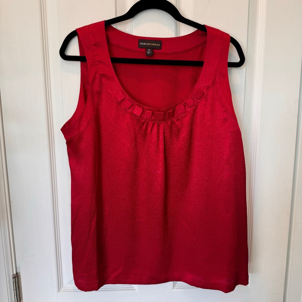Dana Buchman Red Holiday Top XL